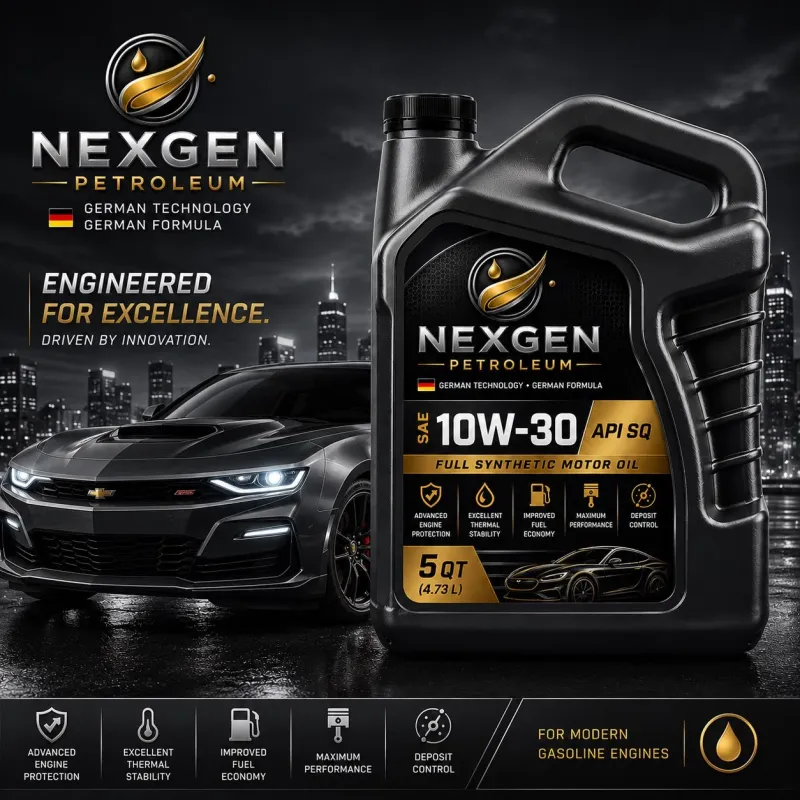 NexGen Petroleum SAE 10W-30 Full Synthetic Motor Oil (API SQ)